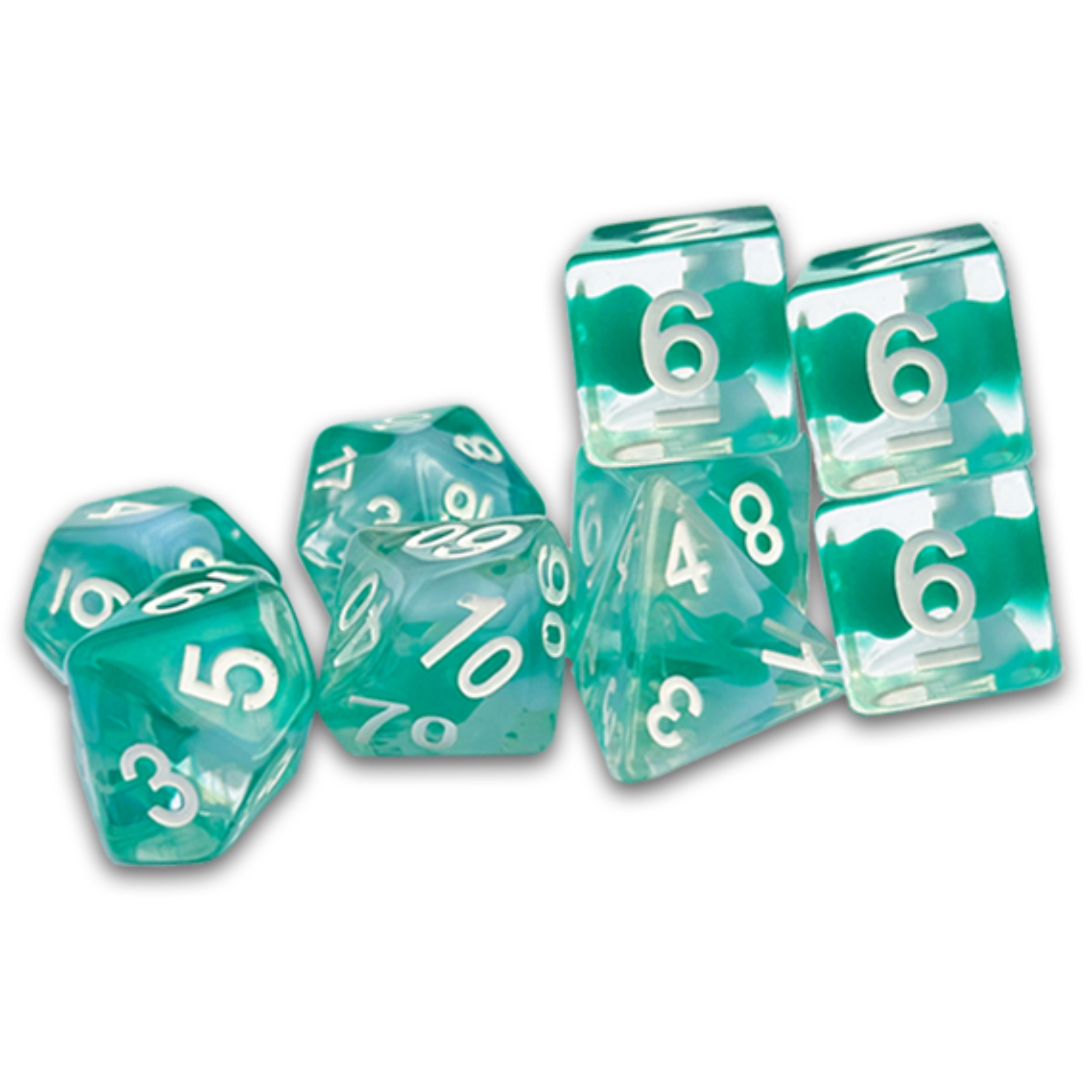 DCC Traditional Thracian Azure Swirl Dice Set